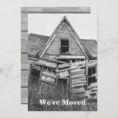 We hebben het oude, smerige huis verplaatst. aankondiging (Voorkant / Achterkant)