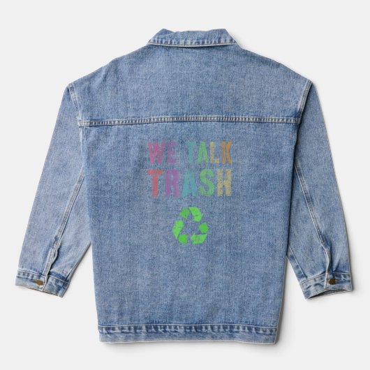 We hebben het over vuilnisdag die de aarde herrijd denim jacket (Achterkant)