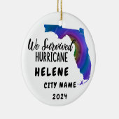We hebben het overleefd! Hurricane Helene Florida  Keramisch Ornament (Rechts)