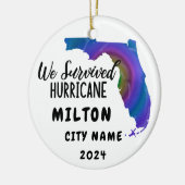 We hebben het overleefd! Hurricane Milton Florida  Keramisch Ornament (Links)