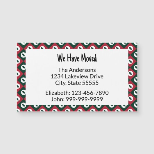 We hebben het patroon van rode groene kerstbomen v (Voorkant)