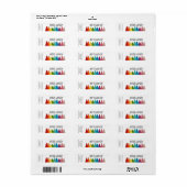 We hebben het vakantielabel voor regenboogbomen ve etiket (Full Sheet)