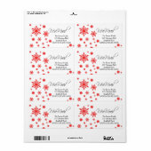 We hebben het veld Sneeuwflake Holiday-adreslabel  Etiket (Full Sheet)