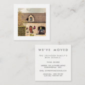 We hebben het Visitekaartje New Address Square van (Voorkant / Achterkant)