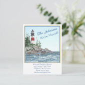 We hebben het waterbudget voor vuurtoren verplaats aankondiging (Staand voorkant)