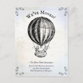 We hebben heteluchtballon Funny verplaatst Aankondigingskaart (Voorkant)