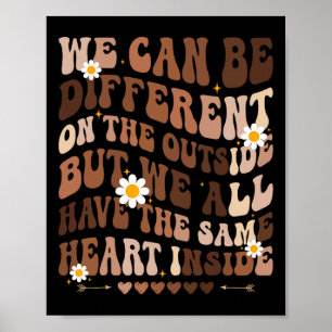 We hebben hetzelfde hart binnen zwarte geschiedeni poster