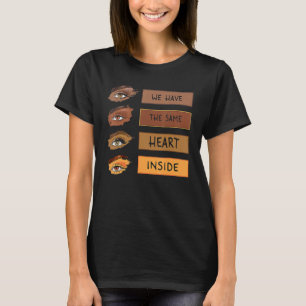 We hebben hetzelfde hart in de zwarte geschiedenis t-shirt