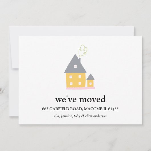 We hebben House No Photo Change of Address verplaa Aankondiging (Voorkant)