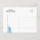 We hebben Huis Briefkaart Blauw verplaatst (Achterkant)