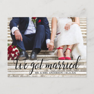 We hebben huwelijksfotokalligrafie briefkaart