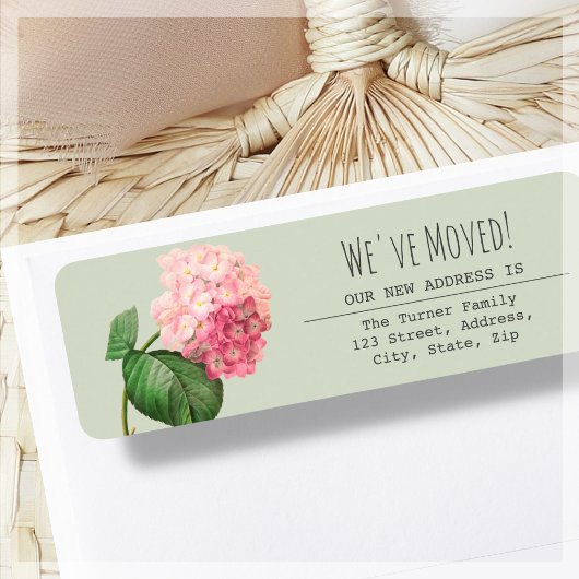 We hebben Hydrangea Return Address Label verplaats