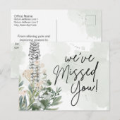 We hebben je gemist, Chiropractie Recall Briefkaar Briefkaart (Voorkant / Achterkant)