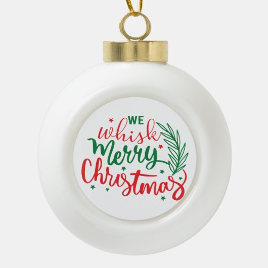 We hebben kerst met kerst keramische bal ornament (Voorkant)