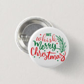 We hebben kerst met kerst ronde button 3,2 cm (Voorkant /achterkant)