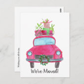 We hebben kerstauto verplaatst briefkaart (Voorkant / Achterkant)