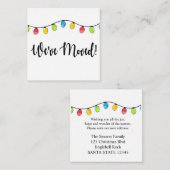 We hebben kerstboomverlichting verplaatst informatiekaartje (Voorkant / Achterkant)