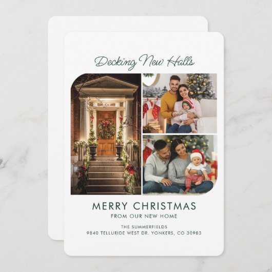 We hebben kerstvakantiescript verplaatst feestdagenkaart (Voorkant / Achterkant)