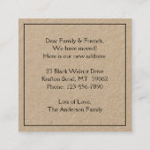 We hebben Kraft New Address Change Enclosure verpl Vierkante Visitekaartje (Achterkant)