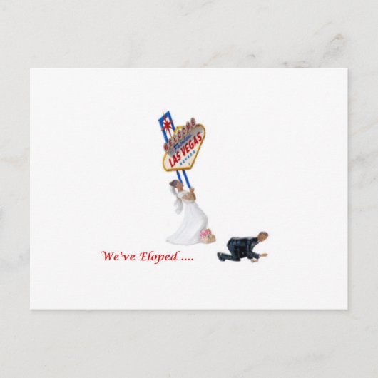 We hebben... Las Vegas Briefkaart Bride & Groom (Voorkant)