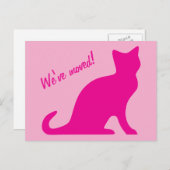 We hebben leuke roze kat design briefkaarten verpl (Voorkant / Achterkant)