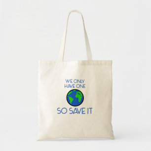 we hebben maar één aarde , dus sparen het tote bag