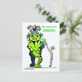 We hebben meer groen nodig - briefkaart (Staand voorkant)
