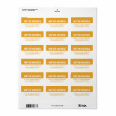 We hebben Mellow Yellow White New Address verplaat Etiket (Full Sheet)