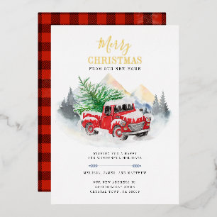 We hebben met kerst beweegt Gold Folie Feestdagenkaart