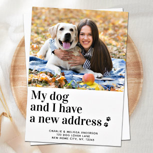 We hebben mijn hond I New Address Pet Photo Moving Aankondiging