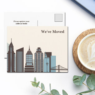 We hebben Modern City Skyline Bridge Bewegd Aankondigingskaart