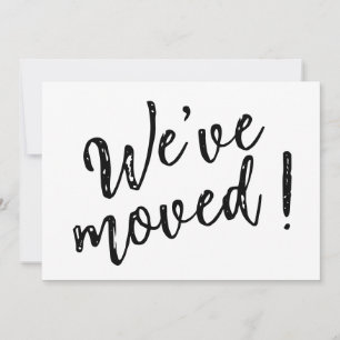 We hebben modern handgeschreven script verplaatst aankondiging