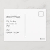 We hebben modern handgeschreven script verplaatst briefkaart (Achterkant)