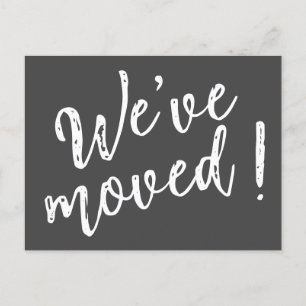 We hebben modern handgeschreven script verplaatst briefkaart