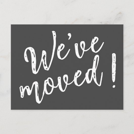 We hebben modern handgeschreven script verplaatst briefkaart (Voorkant)
