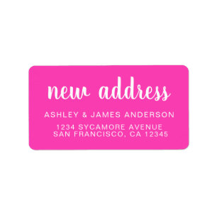 We hebben Neon Pink New Address Label verplaatst