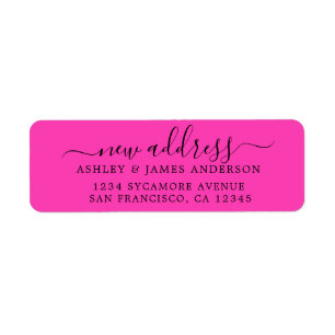 We hebben Neon Pink New Address Label verplaatst