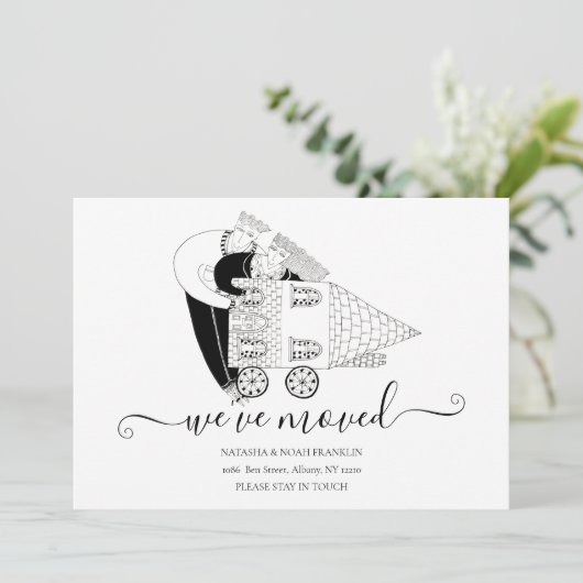 We hebben New Home Black en White verplaatst Aankondiging (Staand voorkant)