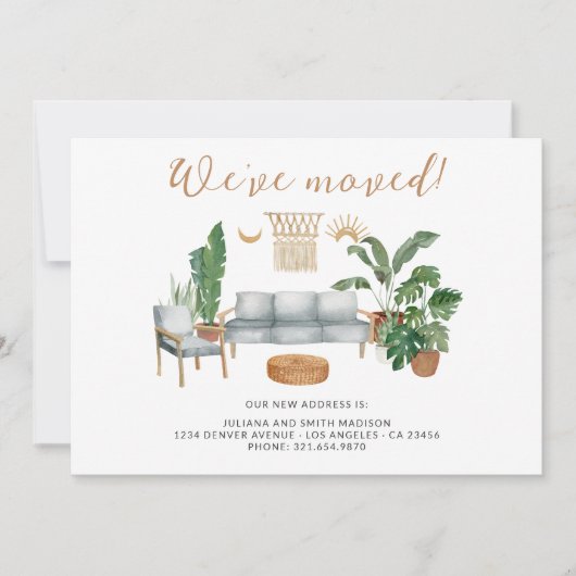We hebben New Home Living Housewarming Moving verp Aankondiging (Voorkant)
