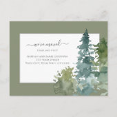 We hebben New Home Script Pine Tree Groen verplaat Briefkaart (Voorkant)