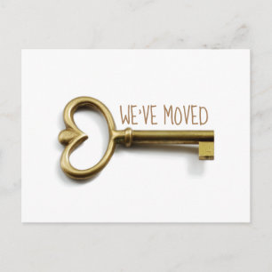 We hebben New House Key Chic Minimalist Moving Briefkaart