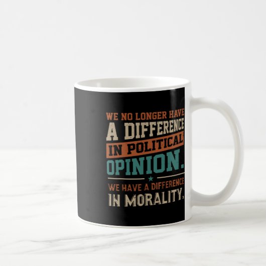 We hebben niet langer een verschil in politieke me koffiemok (Rechts)