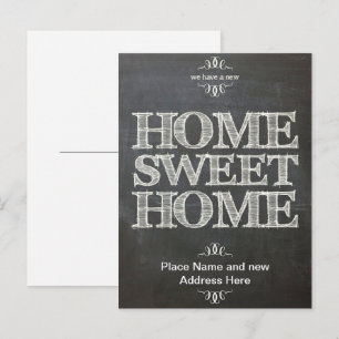 We hebben nieuwe adres Chalkboard Briefkaart verpl