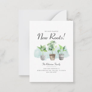 We hebben nieuwe Planten verplaatst... Notitiekaartje