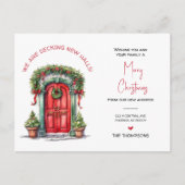 We hebben nieuwe thuis kerst verhuisde aankondigin feestdagenkaart (Voorkant)