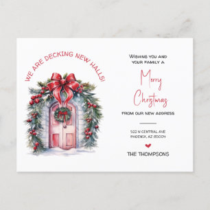 We hebben nieuwe thuis kerst verhuisde aankondigin feestdagenkaart