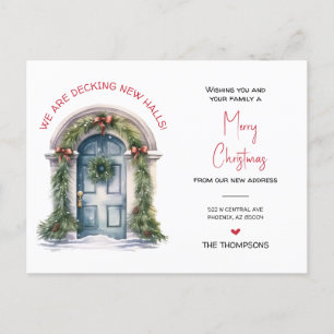 We hebben nieuwe thuis kerst verhuisde aankondigin feestdagenkaart