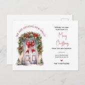 We hebben nieuwe thuis kerst verhuisde aankondigin feestdagenkaart (Voorkant / Achterkant)