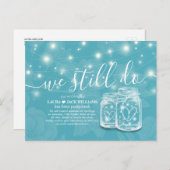 We hebben nog steeds een bruiloft met uitstel Maso Aankondigingskaart (Voorkant / Achterkant)