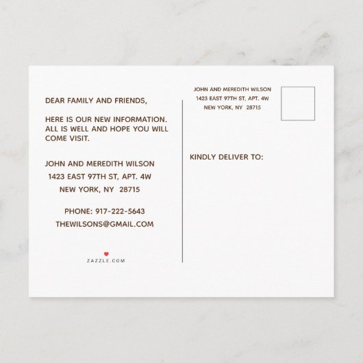 WE HEBBEN NYC CITYSCAPE UNIEK VERPLAATST AANKONDIGINGSKAART (Achterkant)